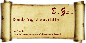 Domány Zseraldin névjegykártya